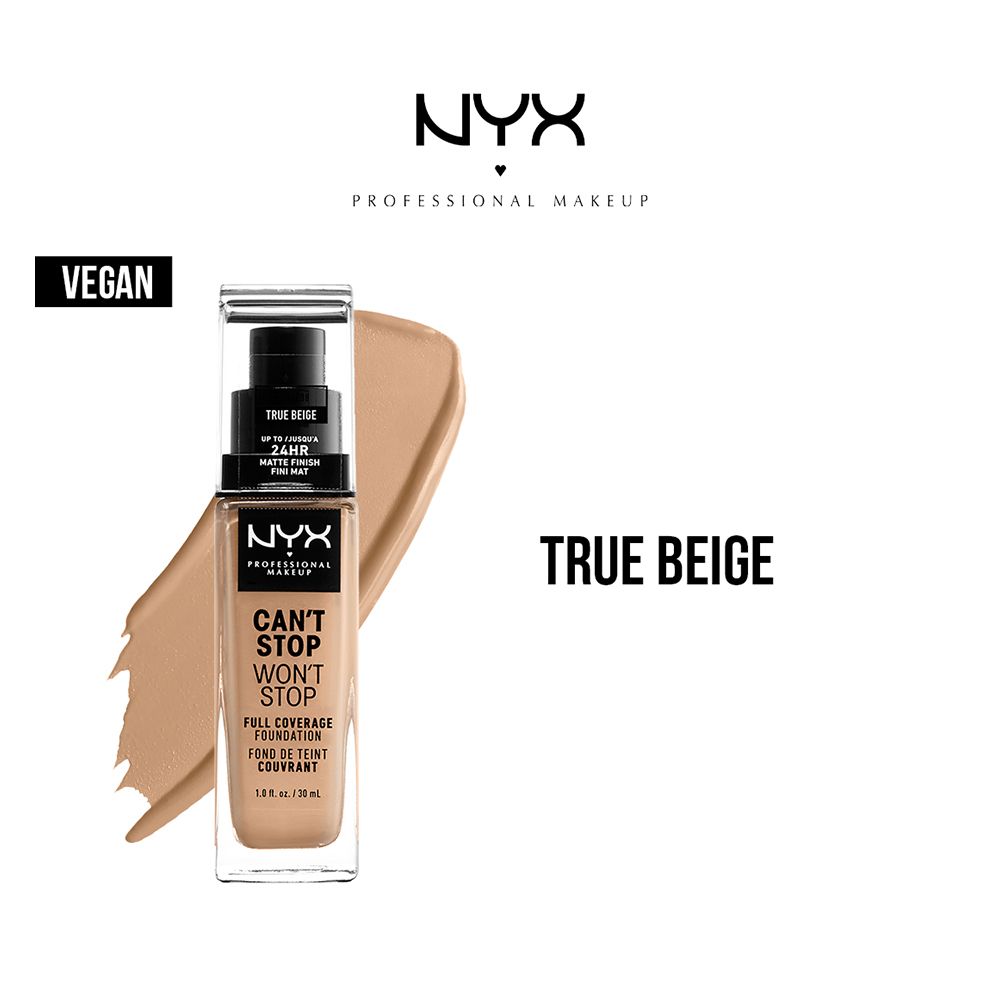 NYX Can't Stop Won't Stop Full Coverage Foundation - True Beige