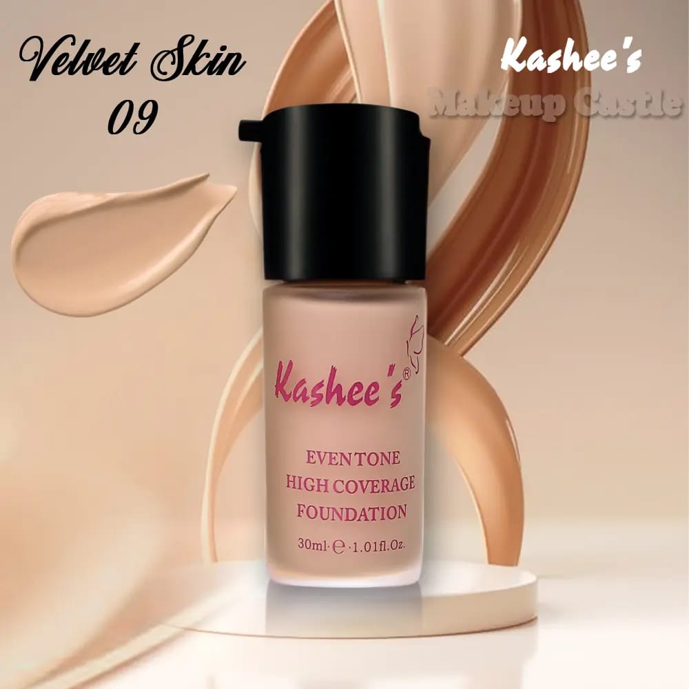Kashee's Eventone High Coverage Foundation - Velvet Skin - 30ml